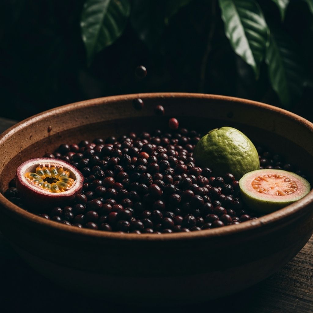 Co-fermentation process with exotic fruits